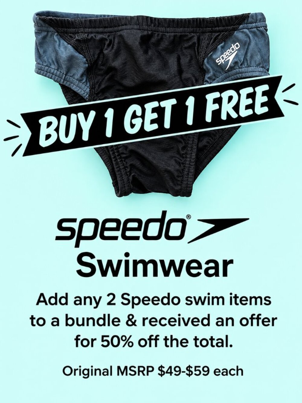 Speedo Youth Boys ML 26 Swimwear Tone Setter Brief Endurance+ Black Grey New
